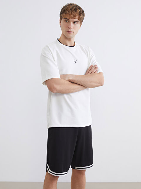 XSIDE ACTIVE Oversize Bisiklet Yaka Spor Erkek Tişört - S6J191Z8-FDU