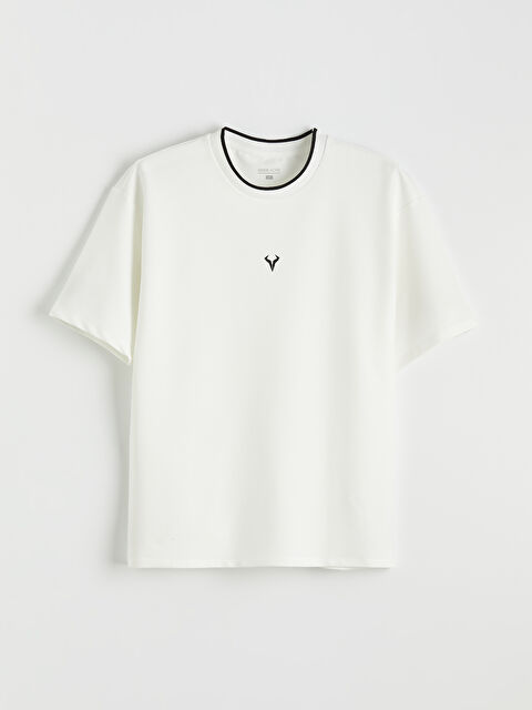 XSIDE ACTIVE Oversize Bisiklet Yaka Spor Erkek Tişört - S6J191Z8-FDU