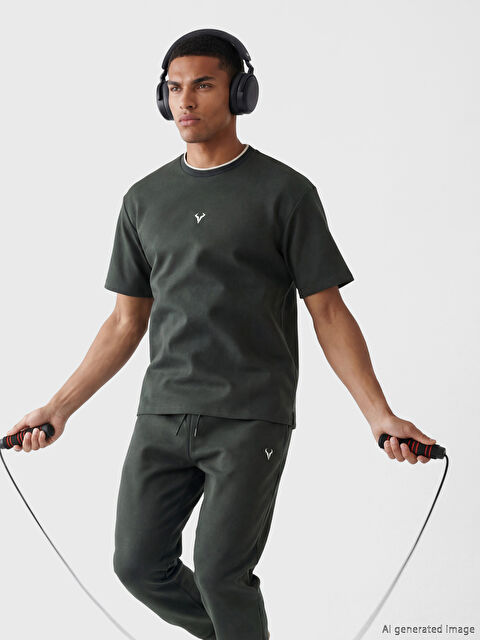 XSIDE ACTIVE Bisiklet Yaka Erkek Spor Tişört - S6J191Z8-ZHL