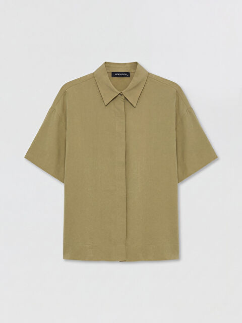 LCW Vision Modal Karışımlı Crop Kadın Gömlek