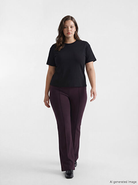 LCW Modest Dar Fit Kadın İspanyol Paça Pantolon - S6J243Z8-D7G