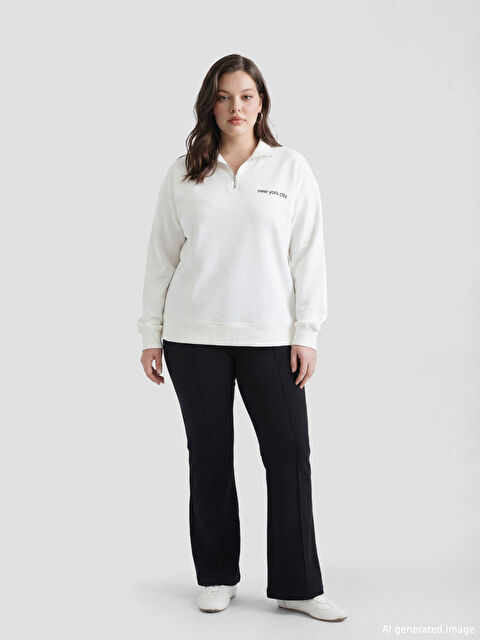 LCW Modest Dar Fit Kadın İspanyol Paça Pantolon - S6J243Z8-RQL