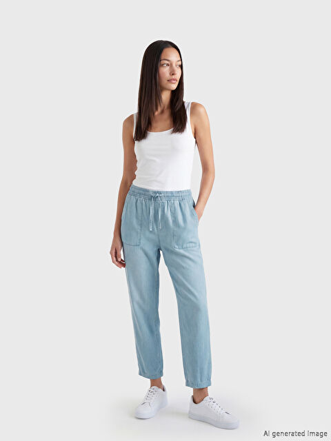 LCW Jeans Женские джинсы морковного кроя на эластичном поясе