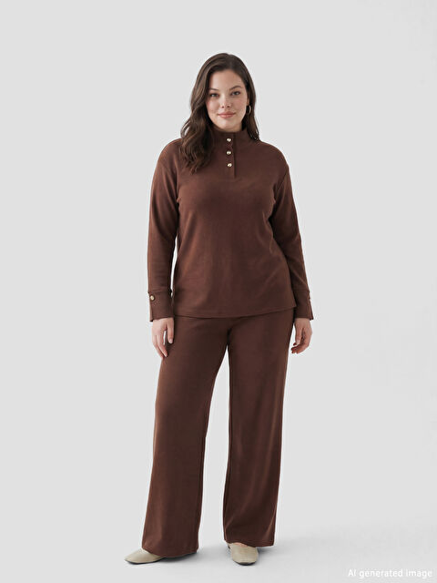 LCW STUDIO Woman BROWN Sweatpants - S6J358Z8-L0F