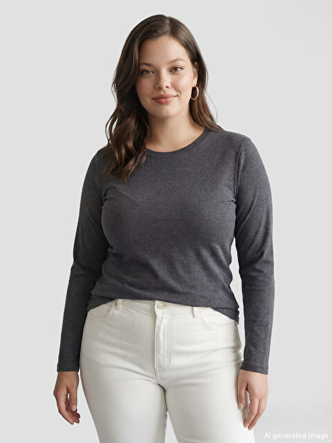 LCWAIKIKI Basic Crew Neck Women's T-Shirt - S6J402Z8-D3A