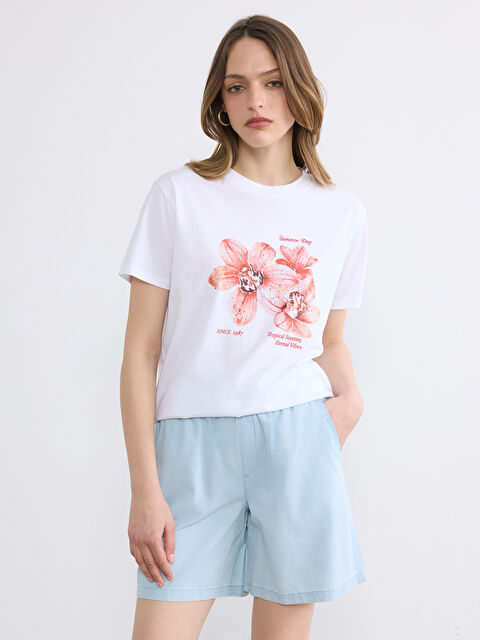 LCW Vision Woman WHITE T-Shirt - S6J411Z8-Q6K