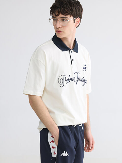 XSIDE Polo Yaka Nakışlı Erkek Tişört