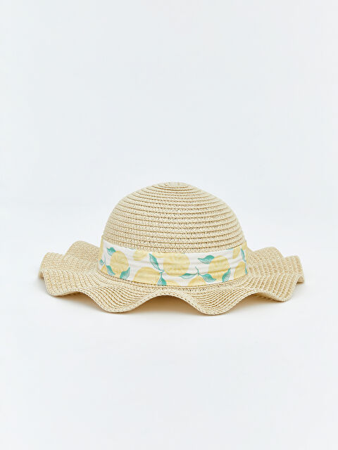 LCW ACCESSORIES Kız Çocuk Hasır Fötr Şapka