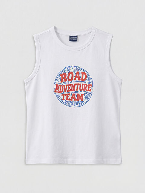 LCW ECO Bisiklet Yaka Baskılı Erkek Çocuk Atlet - S6J505Z4-J5E