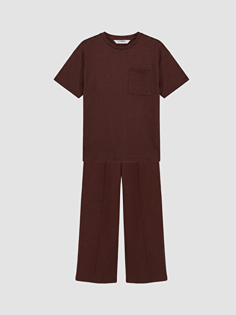 LCW Kids Cepli Kız Çocuk Soft Touch Takım