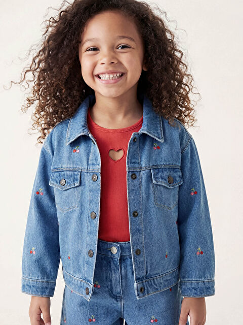 LCW Kids Bisiklet Yaka Kız Çocuk Tişört - S6J556Z1-GZX