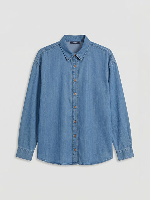 LCW ECO Woman INDIGO Denim Shirt - S6J557Z8-311