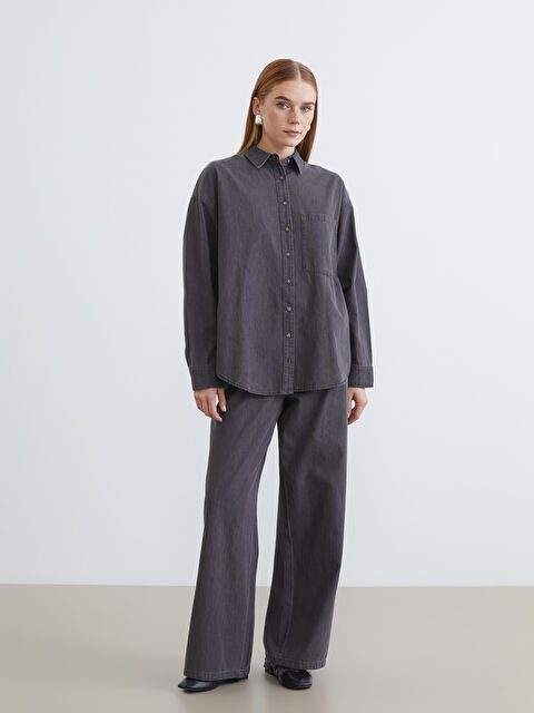 LCW Modest Women's Wide Leg Jean - S6J573Z8-GRD