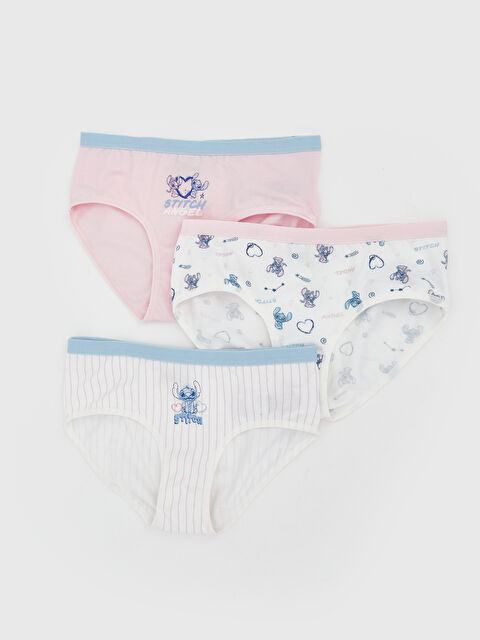 LCW Kids Stitch ve Angel Baskılı Kız Çocuk Külot 3'lü - S6J585Z4-LU7