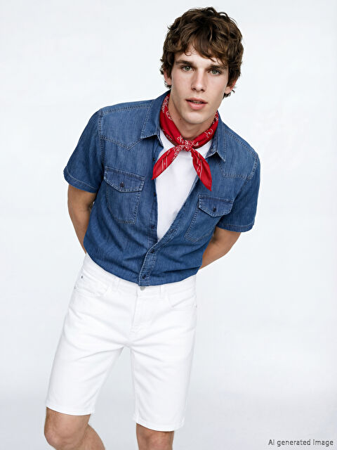 LCW Jeans Regular Fit Erkek Jean Gömlek - S6J597Z8-H45