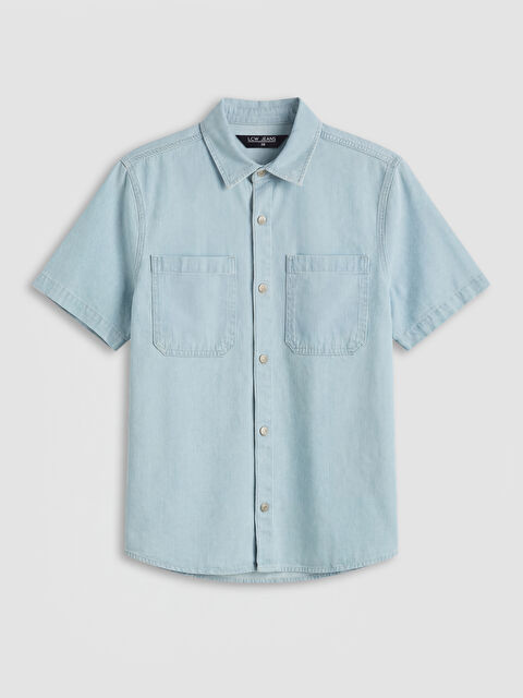 LCW Jeans Loose Fit Erkek Jean Gömlek - S6J598Z8-311