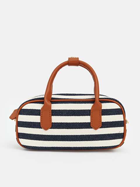 LCW ACCESSORIES Striped Patterned Canvas Women's Shoulder Bag