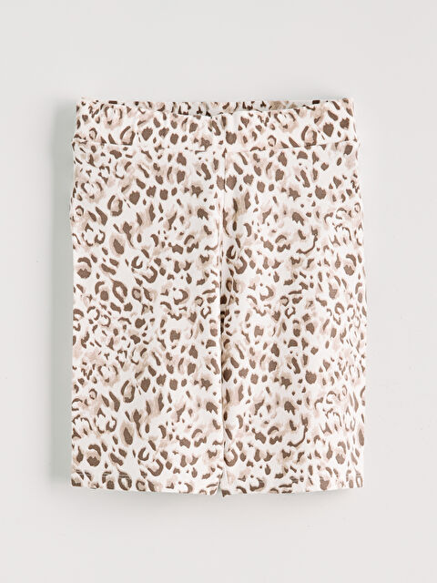 LCW Kids Kız Çocuk Desenli Kısa Tayt