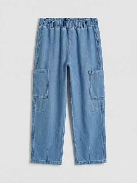 LCW Kids Cargo Pocket Girls' Jeans - S6J794Z1-LR1