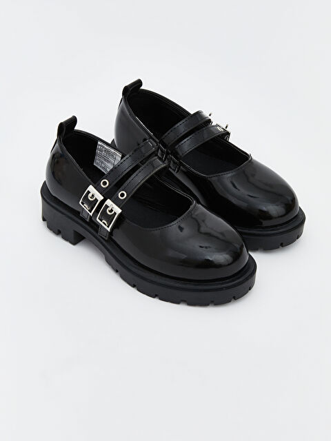 LCW STEPS Deri Görünümlü Kız Çocuk Babet  - S6J795Z4-RQL