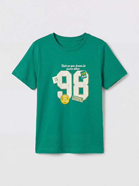 LC WAIKIKI Bisiklet Yaka Baskılı Erkek Çocuk Tişört - S6J808Z4-ZXT