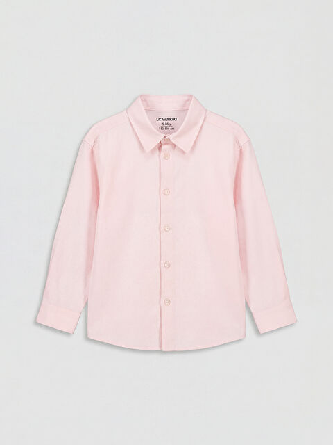 LCW Kids Erkek Çocuk Uzun Kollu Oxford Gömlek - S6J844Z1-FXW