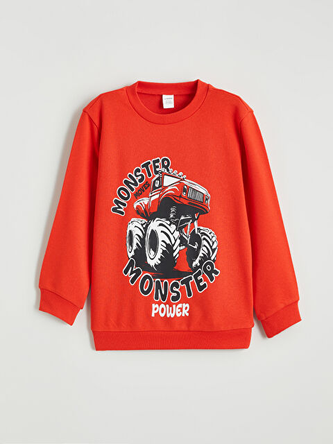 LCW Kids Crew Neck Sweatshirt for Boys - S6J848Z1-HBH