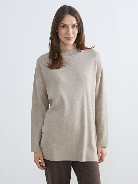 LCWAIKIKI Classic Dik Yaka Kadın Triko Kazak - S6J903Z8-1QZ