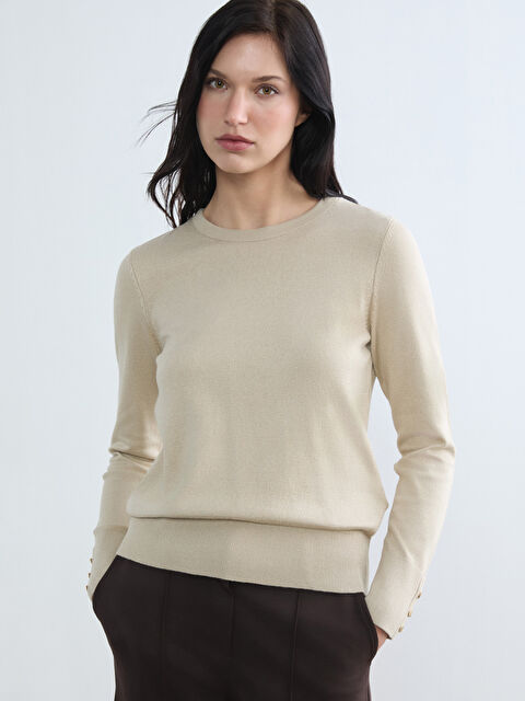 LCWAIKIKI Classic Bisiklet Yaka Kadın Triko Kazak - S6J905Z8-1D3