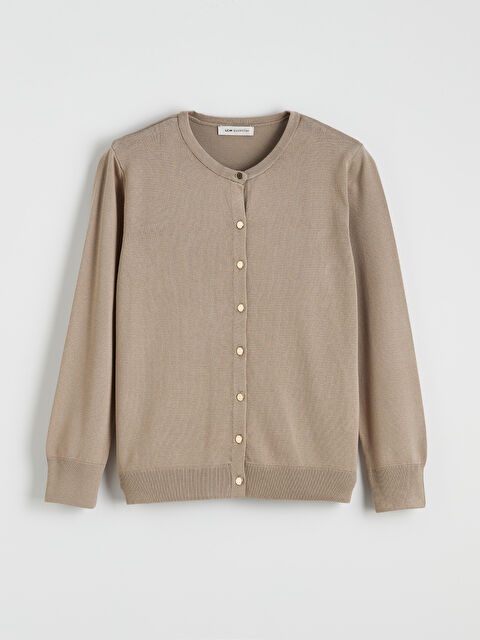 LCWAIKIKI Classic Bisiklet Yaka Kadın Triko Hırka - S6JA21Z8-1D3