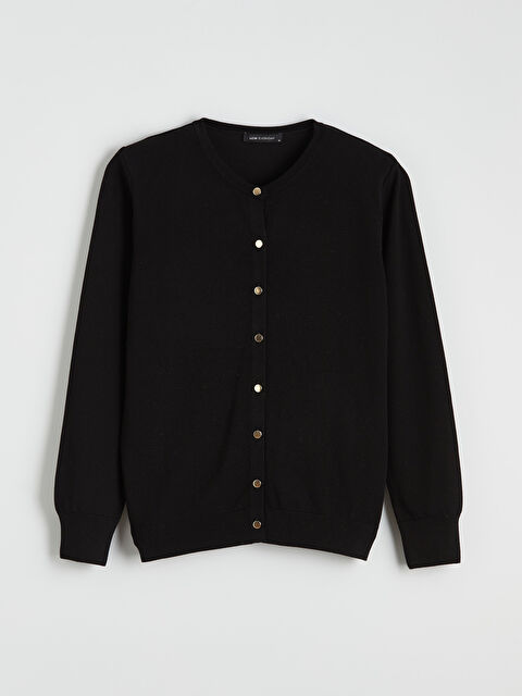 LCWAIKIKI Classic Bisiklet Yaka Kadın Triko Hırka - S6JA21Z8-CVL