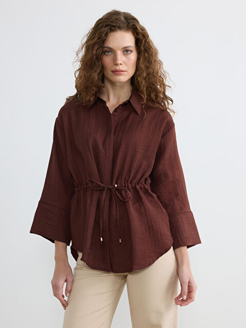 LCWAIKIKI Classic Dokulu Oversize Kadın Gömlek Tunik - S6JA29Z8-1MW