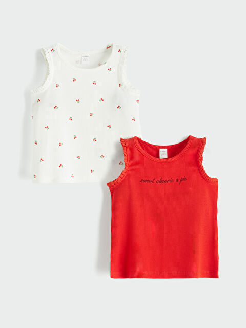 LCW Kids Girl RED Tank Top - S6JA60Z1-GZX