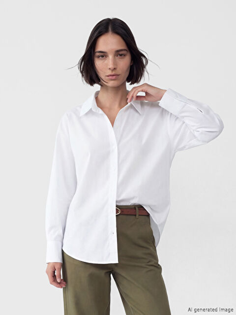 LCW Vision Poplin Kadın Gömlek - S6JA79Z8-R9J