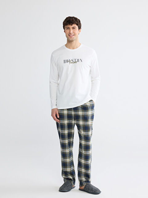LC WAIKIKI Regular Fit Plaid Men's Pyjama Set - S6JB11Z8-LME
