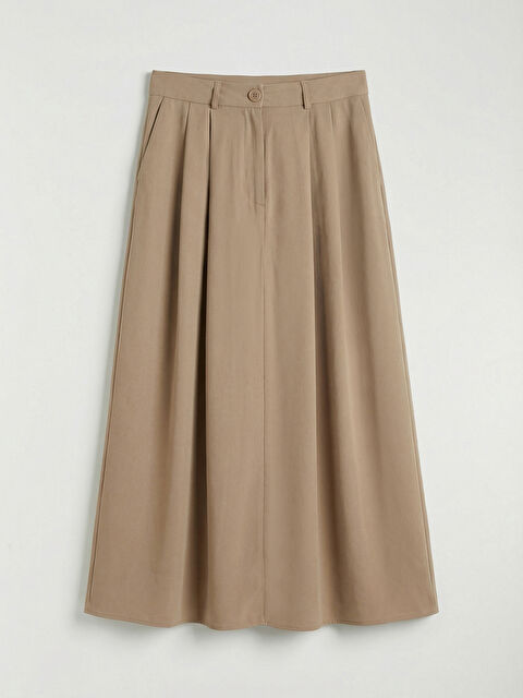 LCWAIKIKI Classic Yüksek Bel Pileli Etek - S6JB13Z8-CR8