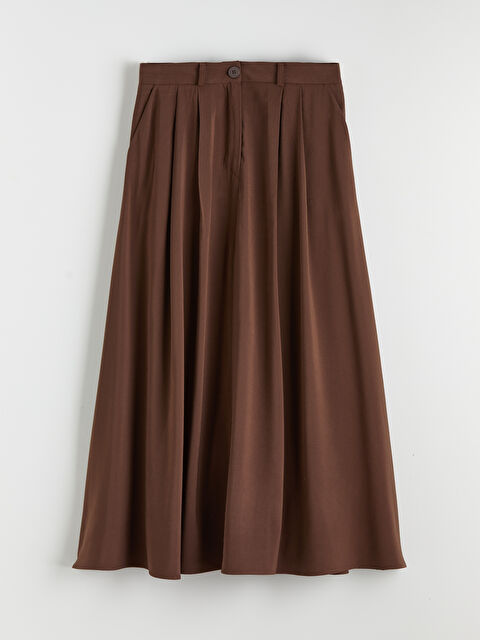 LCWAIKIKI Classic Yüksek Bel Pileli Etek - S6JB13Z8-HEH
