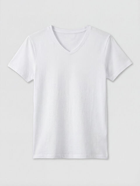 LC WAIKIKI V Yaka Erkek Tişört - S6JB20Z8-J5E