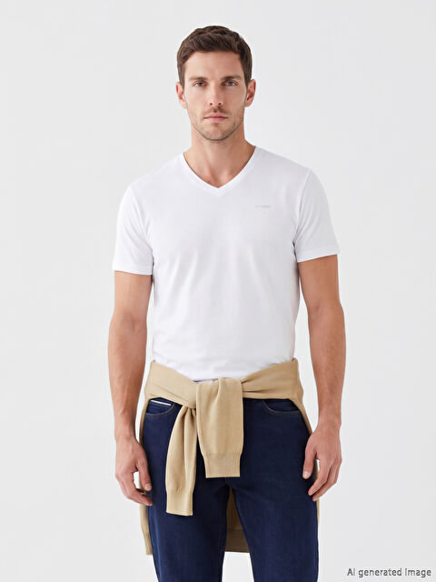 LC WAIKIKI V Yaka Erkek Tişört