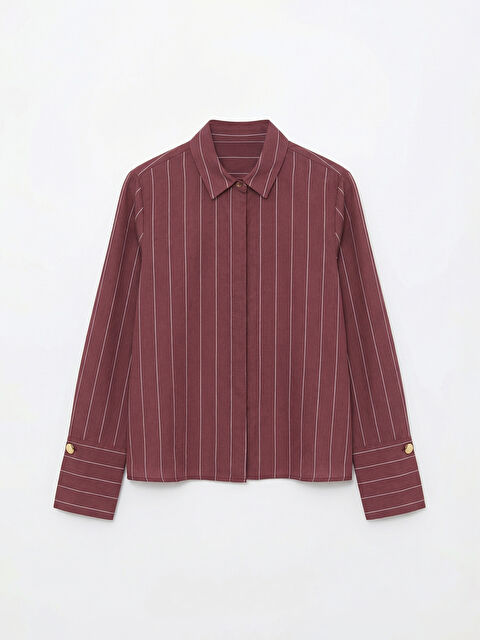 LCWAIKIKI Classic Çizgili Kadın Gömlek - S6JB27Z8-LHW