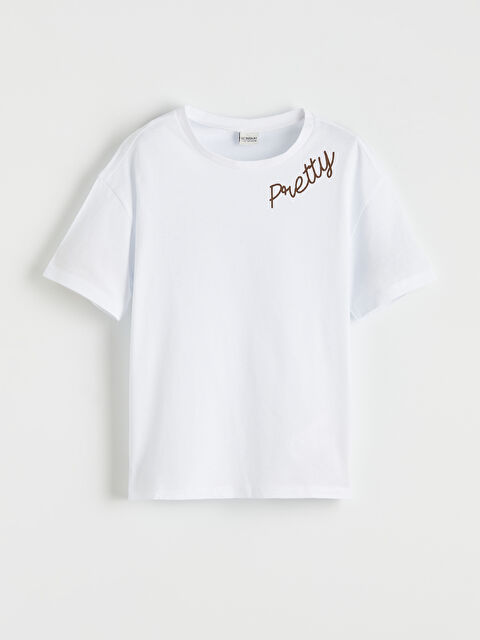 LCW ECO Baskılı Kız Çocuk Tişört - S6JB44Z4-J5E