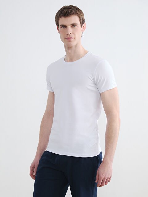 LC WAIKIKI Bisiklet Yaka Kısa Kollu Erkek Atlet - S6JB50Z8-J5E