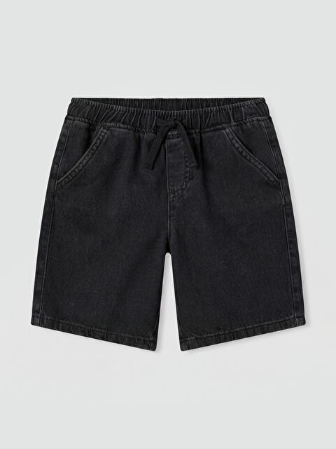 LCW Kids Beli Lastikli Erkek Çocuk Jean Şort