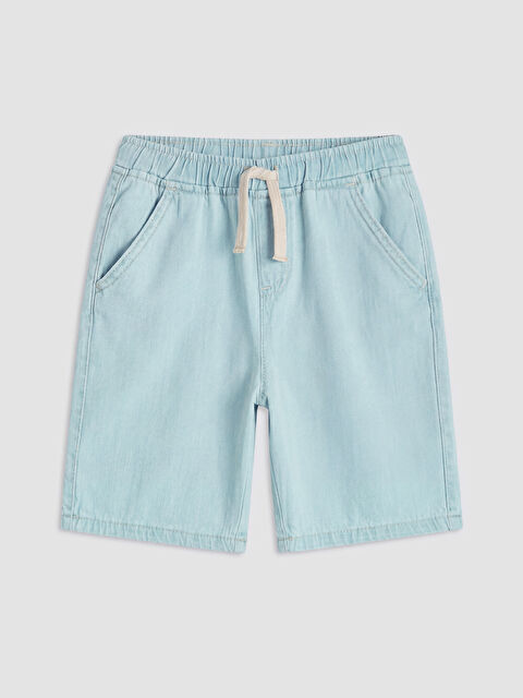 LCW Kids Beli Lastikli Erkek Çocuk Jean Şort