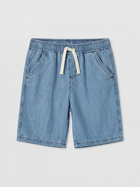 LCW Kids Beli Lastikli Erkek Çocuk Jean Şort