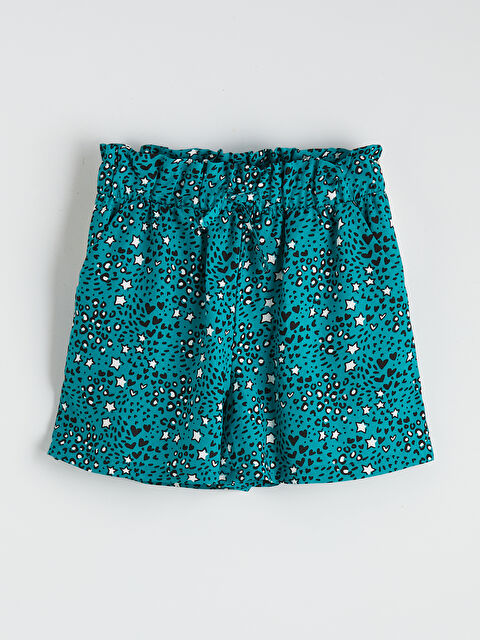 LC WAIKIKI Beli Lastikli Desenli Kız Çocuk Şort - S6JB82Z4-LRR