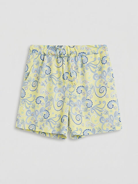 LCW ECO Beli Lastikli Desenli Kız Çocuk Şort - S6JB82Z4-LUG