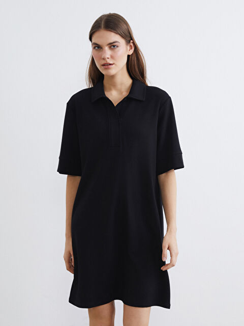 LCWAIKIKI Classic Polo Yaka Soft Touch Elbise - S6JC07Z8-CVL