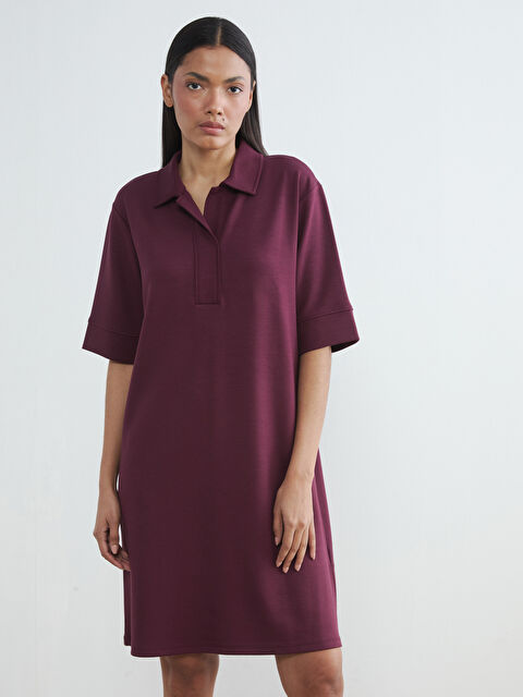 LCWAIKIKI Classic Polo Yaka Soft Touch Mini Elbise - S6JC07Z8-YYP