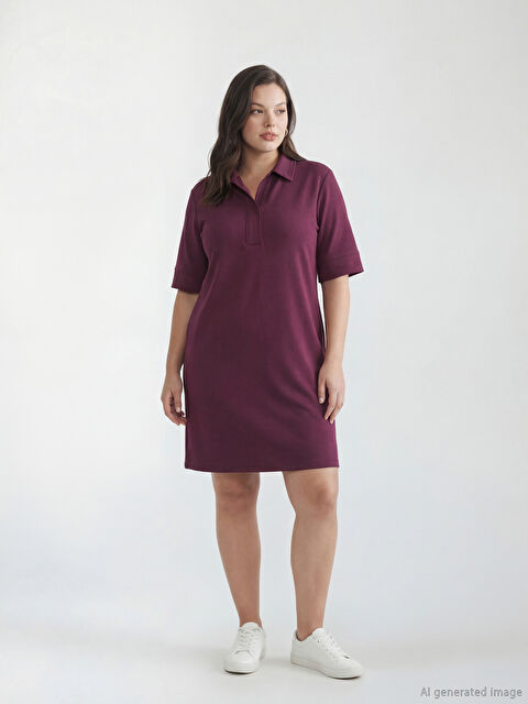 LCW EVERYDAY Polo Yaka Soft Touch Mini Elbise